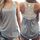 T-Shirt sans manches femme été dentelle gilet Tops