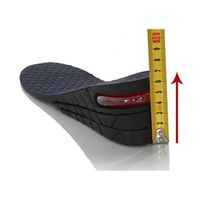SEMELLE DE CHAUSSURE Paire Semelle Talonnette Grandissante en PVC Noir SEMELLE DE CHAUSSURE Paire Semelle Talonnette Grandissante en PVC Noir