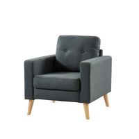 FAUTEUIL IBRA Fauteuil - Tissu gris - Scandinave - L 80 x P FAUTEUIL IBRA Fauteuil - Tissu gris - Scandinave - L 80 x P
