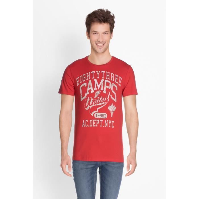 CAMPS T-shirt Manches Courtes - Homme - Rouge