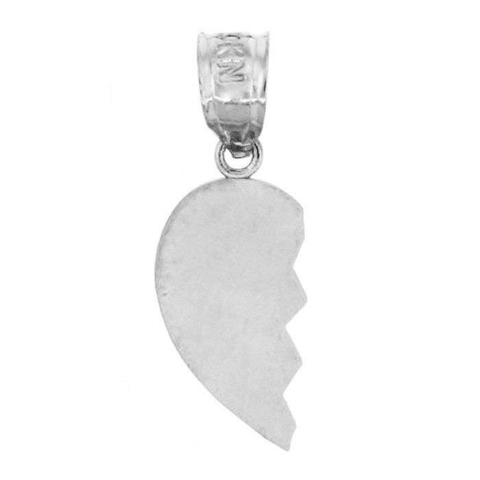Cœur Gauchevient Pendentifargent Une Collier Demi Avec Chaîne 45 De Cm Pendentif 9IWEDH2Y