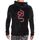 Hoodie homme noir suédine nervuré logo serpent