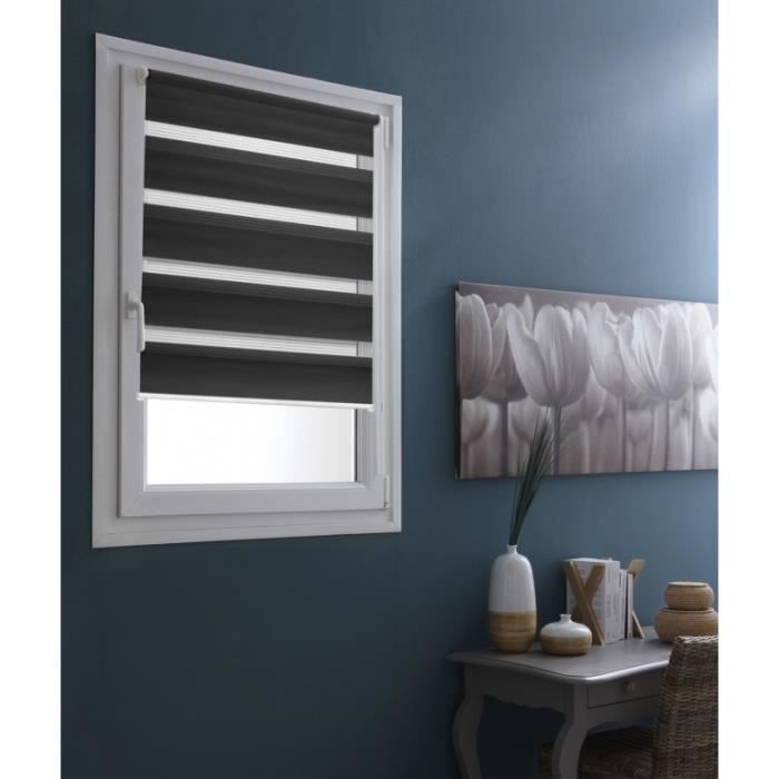 DOMDECO Store jour et nuit sans perçage - Gris anthracite - 37x190 cm
