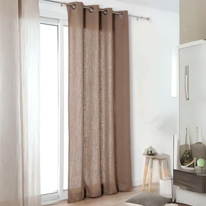 Rideau Authentique en 100% lin Taupe 135 x 260 cm - Achat / Vente ... Rideau Authentique en 100% lin Taupe 135 x 260 cm - Achat / Vente ...