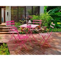 SALON DE JARDIN Magnifique Set de Balcon Gaia 4 personnes - Rose F SALON DE JARDIN Magnifique Set de Balcon Gaia 4 personnes - Rose F