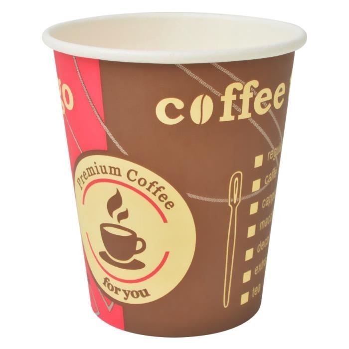 Very Wood - 300 Gobelets Carton 33cl Jetables - Écologiques, Compostables - Pour Boissons Chaudes Et Froides
