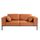 HAVANE Canapé droit fixe cuir 2 places - Camel - I