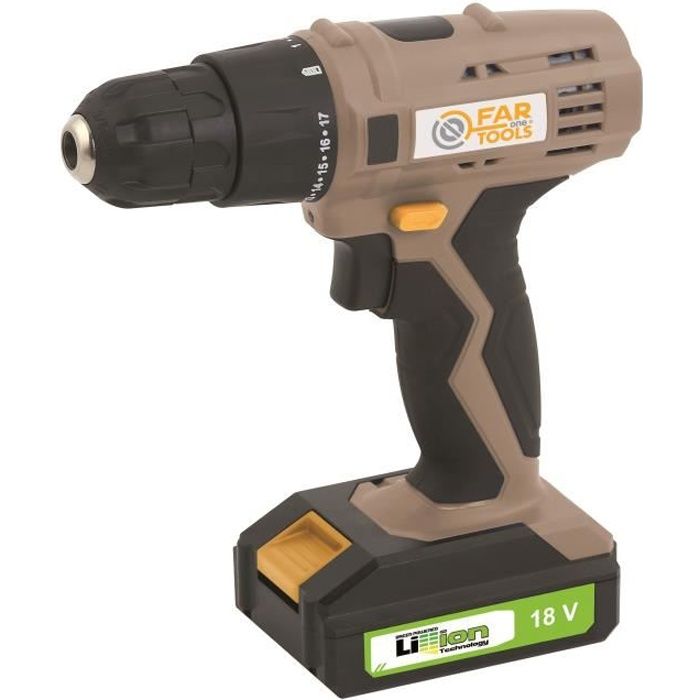 FARTOOLS Perceuse sans fil avec batterie 18 V Li-ion LI180