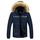 Parka Homme A Amovible Capuche En Fause Fourrure é