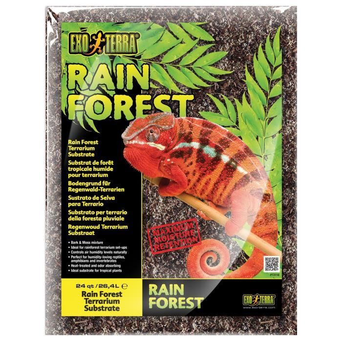 Substrat de Foret Tropicale Rain Forest pour Terrarium - Exo Terra - 26,4L