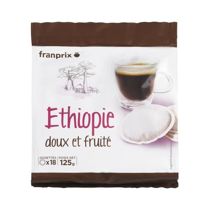 FRANPRIX Lot de 18 capsules de Café Ethiopie 125 g