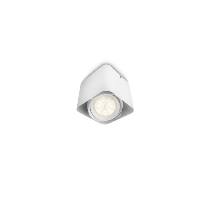 PHILIPS Spot d'éclairage Afzelia LED - Blanc - Ampoule incluse
