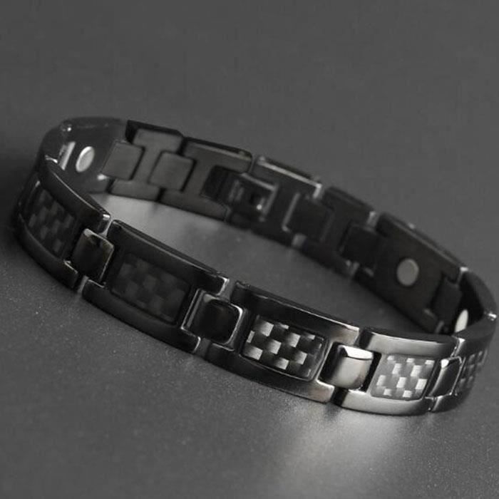bracelet homme acier inoxydable fibre de carbone bracelet homme acier inoxydable fibre de carbone