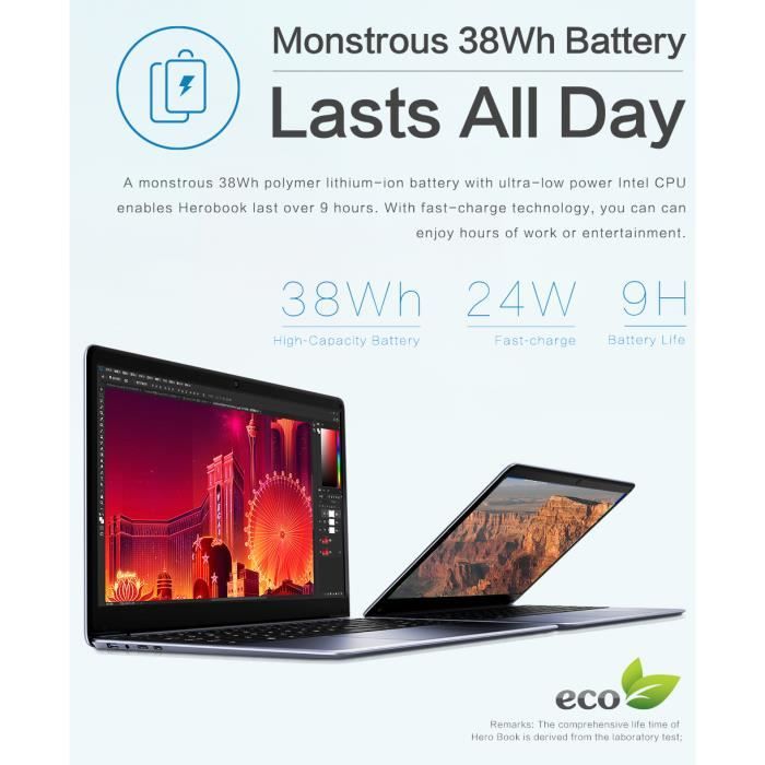  HeroBook Ordinateur portable-14,1&quot;HD1