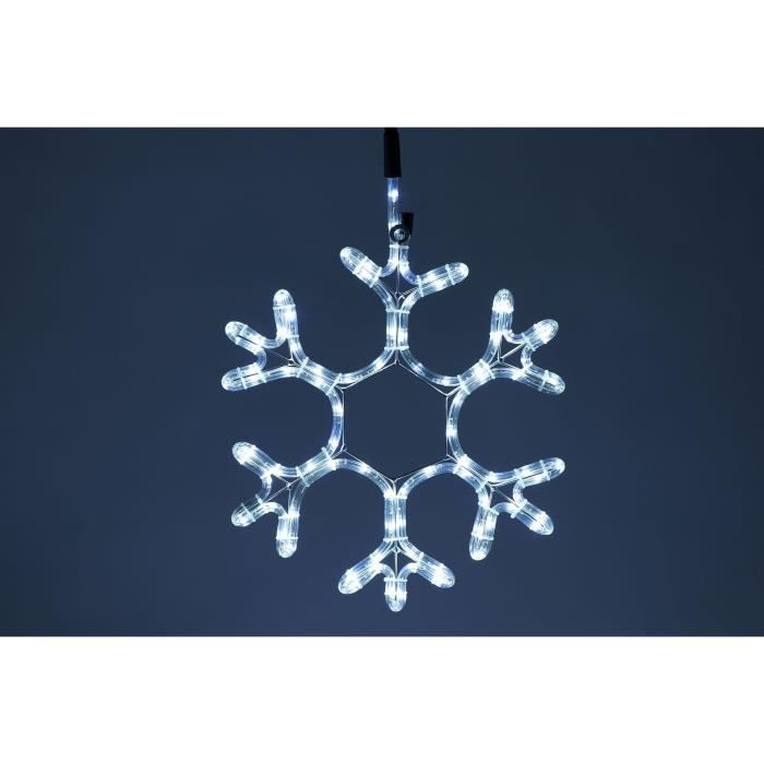Flocon lumineux 90 LEDS - 40 cm - Blanc - Tube L 3 m x Ø 11 cm