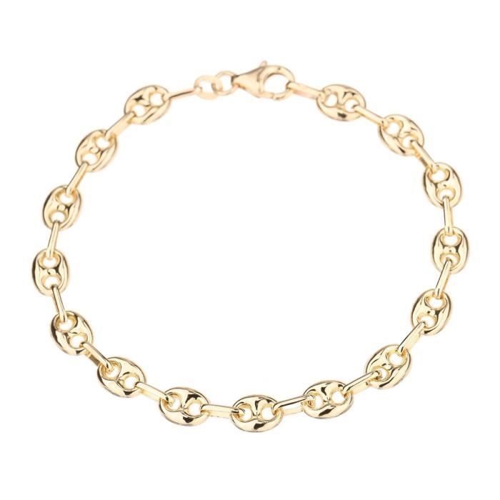 Les Bijoux d'Emma - Bracelet Maille Grain de Café - OR 9CT