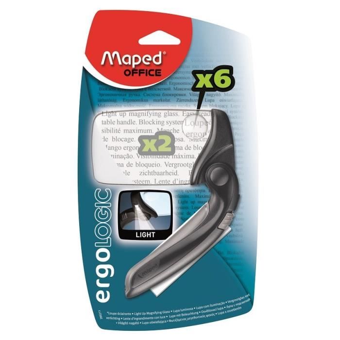 MAPED Loupe Rectangulaire Eclairante