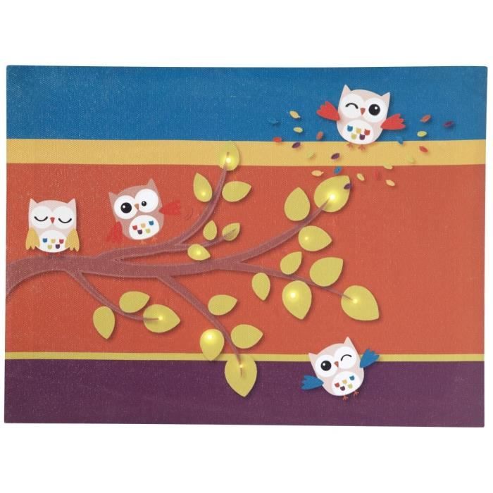DOMIVA Toile Lumineuse Scintillante Les Ziboux Multicolore - Ciel de lit