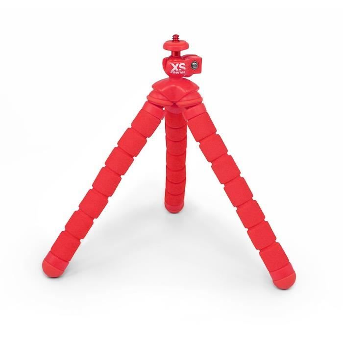 XSORIES Mini Trépied Flexible pour Caméra d'Action Bendy - Rouge