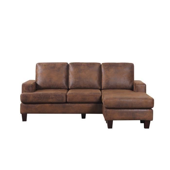 Canape simili cuir marron - Achat / Vente Canape simili ...