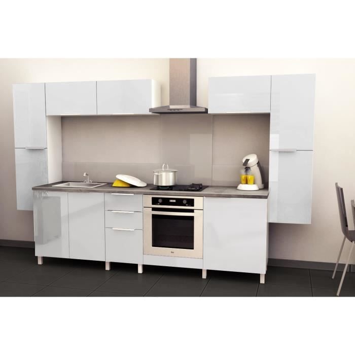 Cuisine complète SPICY 3,20m Blanc brillant