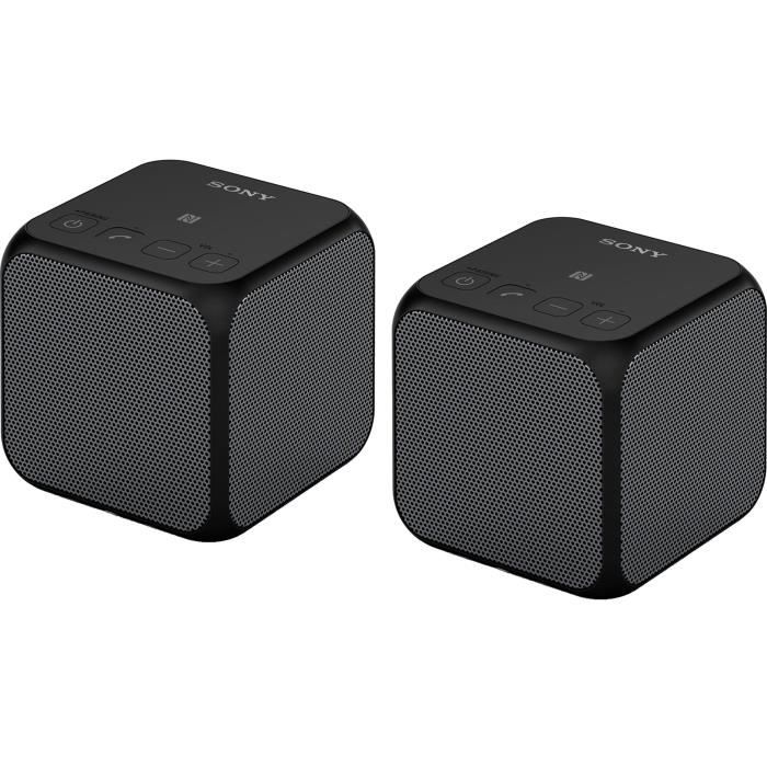 PACK de 2 enceintes SONY SRS-X11 Bluetooth ultra-portable - Noire