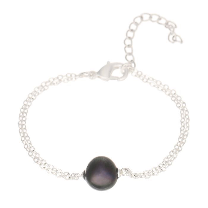 NACRE DE PERLE Bracelet en Métal et Perle d'eau douce Femme