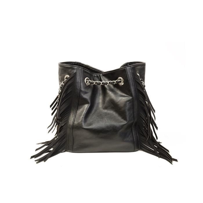 KINSTON Sac Seau Black Bird Noir Femme