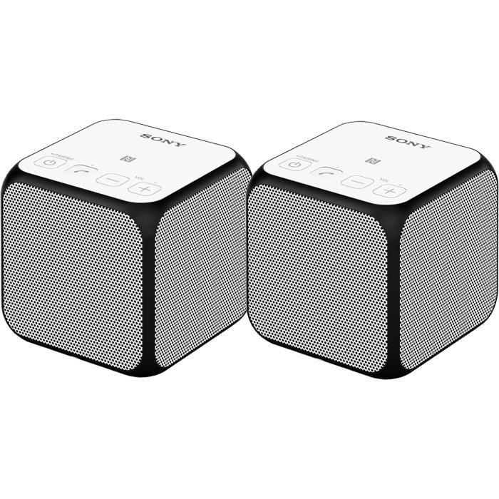 PACK de 2 enceintes SONY SRS-X11 Bluetooth ultra portable - Blanc