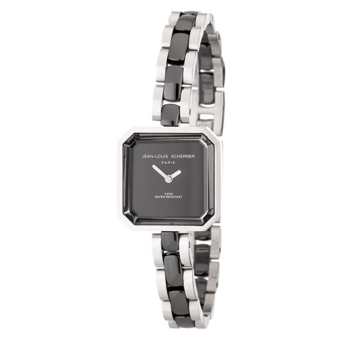 Montre Bracelet Jean-Louis Scherrer Contraste - Cadran Noir, Mouvement Quartz, Neuf