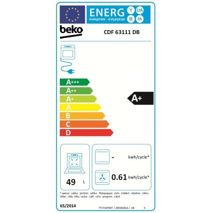  CDF63111B - Piano de cuisson mixte gaz / électrique1