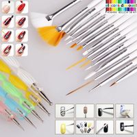 COFFRET DE MANUCURE Kit 20 pinceaux Dotting Tool pour nail art ongle COFFRET DE MANUCURE Kit 20 pinceaux Dotting Tool pour nail art ongle