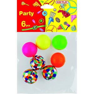 KIMPLAY 6x balles rebondissantes - ? 38 mm