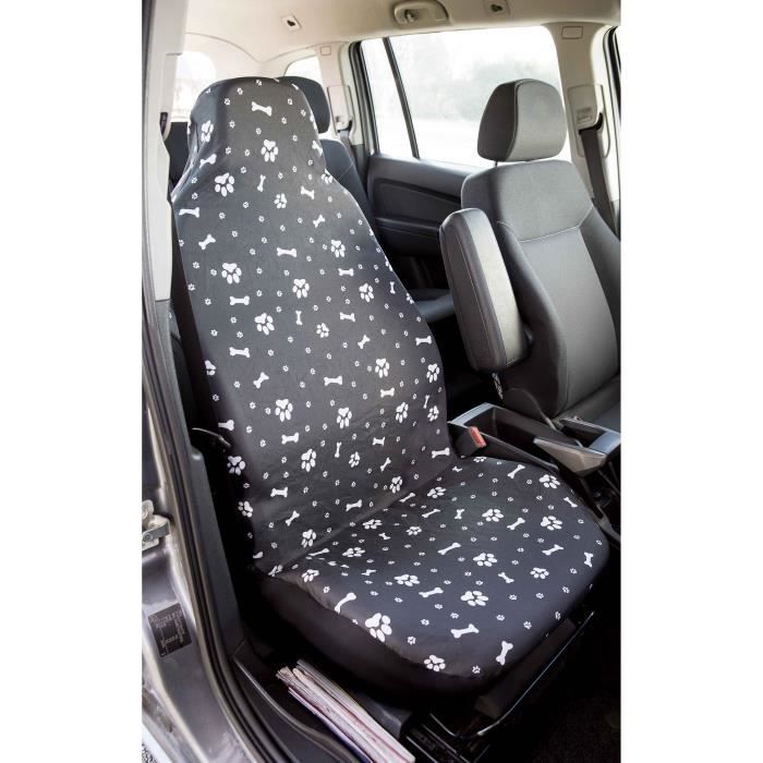Housse de Protection Siège Avant pour Chien Noir et Blanc