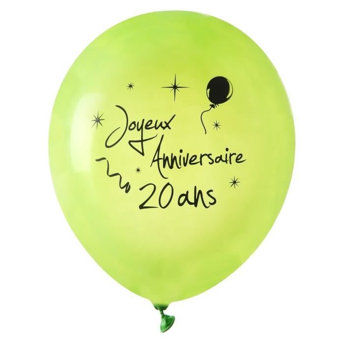 SANTEX Ballon Joyeux Anniversaire 20 ans
