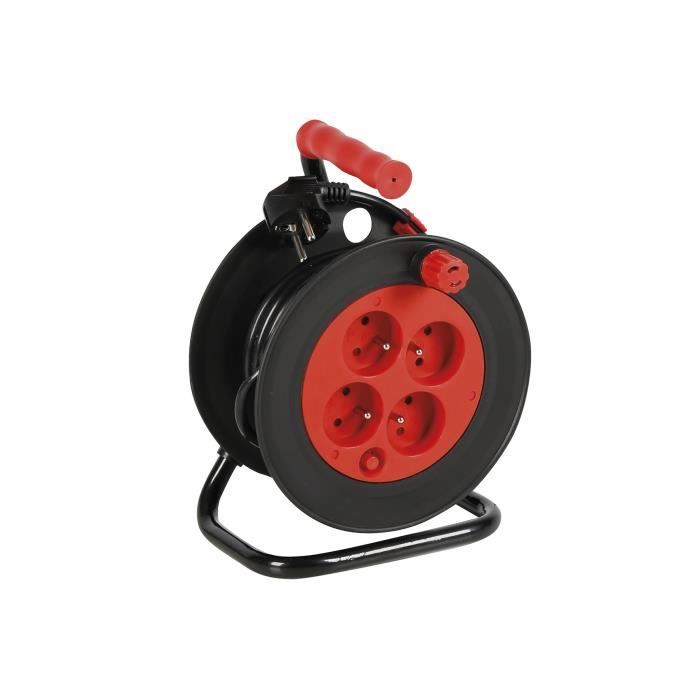 EXPERT LINE Enrouleur portable multiprise 15m 4 prises 16A