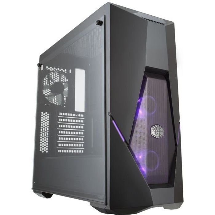 COOLER MASTER Boîtier PC Gaming - MasterBox K500 avec RGB LED fan - (Moyenne Tour ATX, 1xPanneau En Verre Trempé, 2xVentilateurs 12