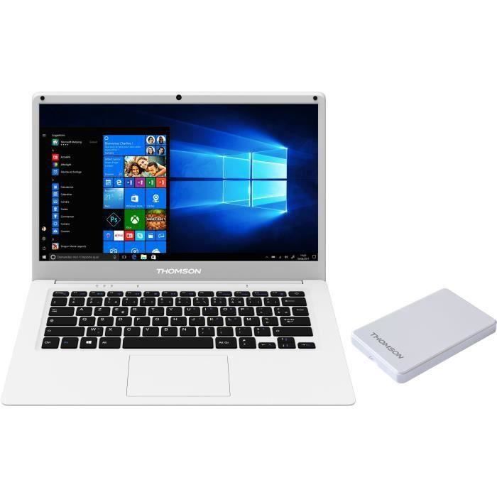 THOMSON PC Portable + Disque Dur Externe 120Go - TH14A64W120 - 14,1\