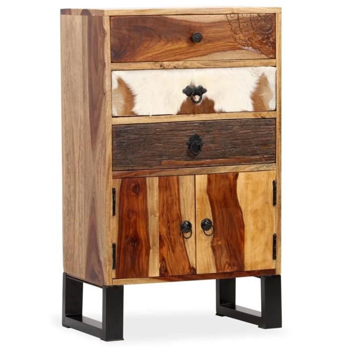 Vidaxl Bois Massif De Manguier Buffet 90x40x69 Cm Armoire Meuble