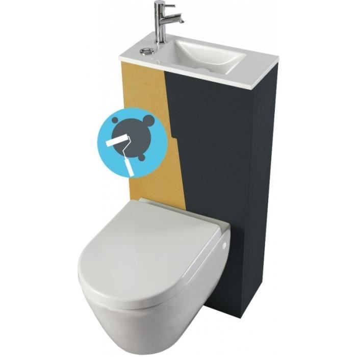 Pack WC suspendu avec lave-mains intégré - Achat / Vente wc - toilettes