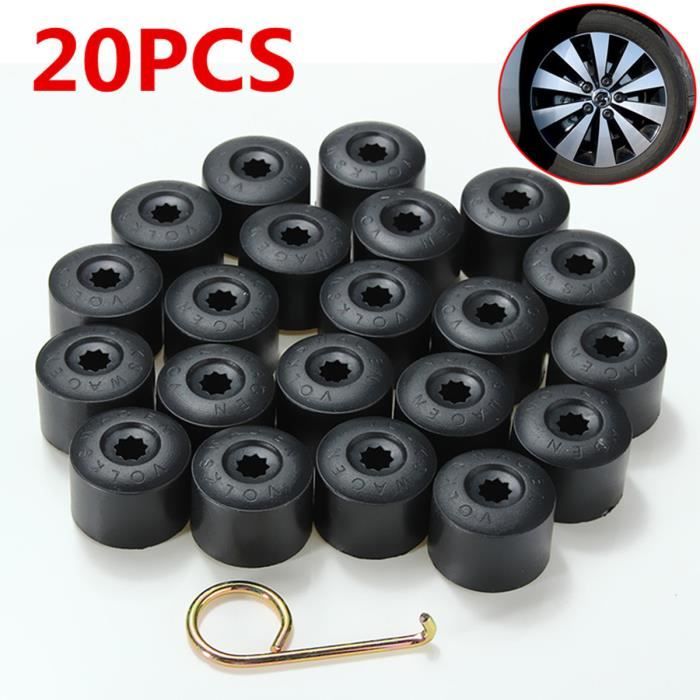 Cache écrou De Roue Feu Vert 20PCS Cache Écrou 17mm Boulon de Roue Jante Capuchon Crochet Pr VW