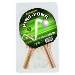 KIMPLAY 2 raquettes ping pong + 3 balles