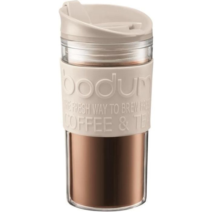 BODUM TRAVEL MUG Mug de voyage isotherme - 0,35 L - Blanc