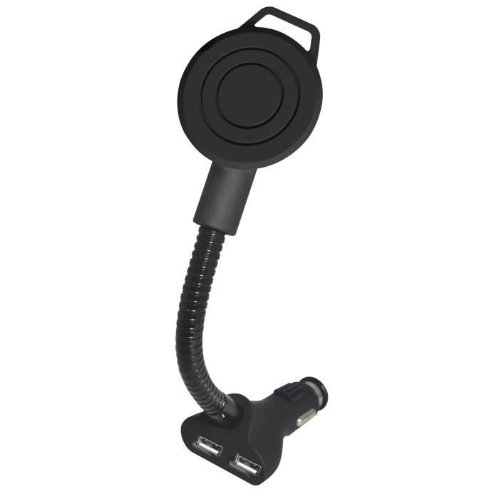 M500 Porte téléphone magnétique avec 2 USB 3,1 A - Branchement sur prise AC 12 / 24 V