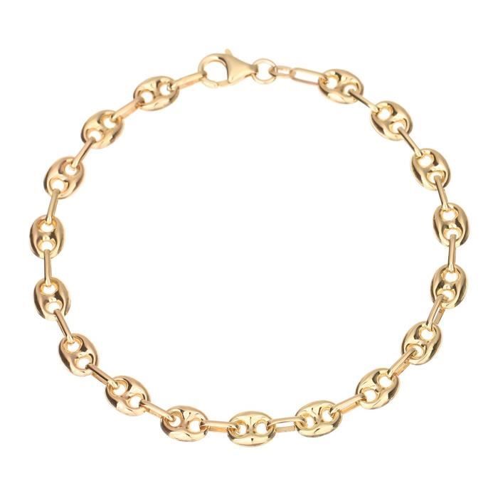 Les Bijoux d'Emma - Bracelet Maille Grain de Café - OR 9CT
