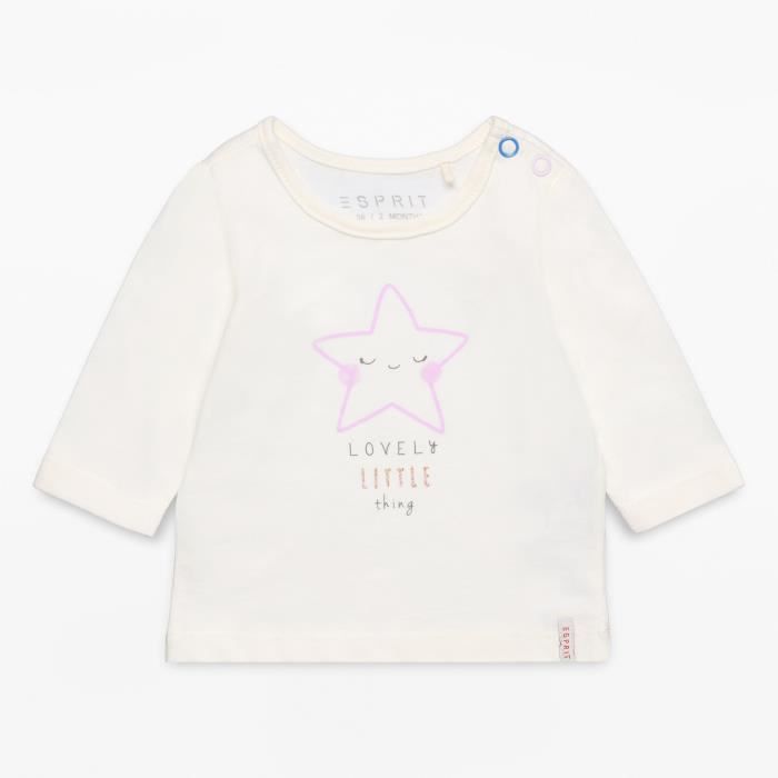 ESPRIT T-Shirt Etoile et Pailletés Blanc Bébé Fille