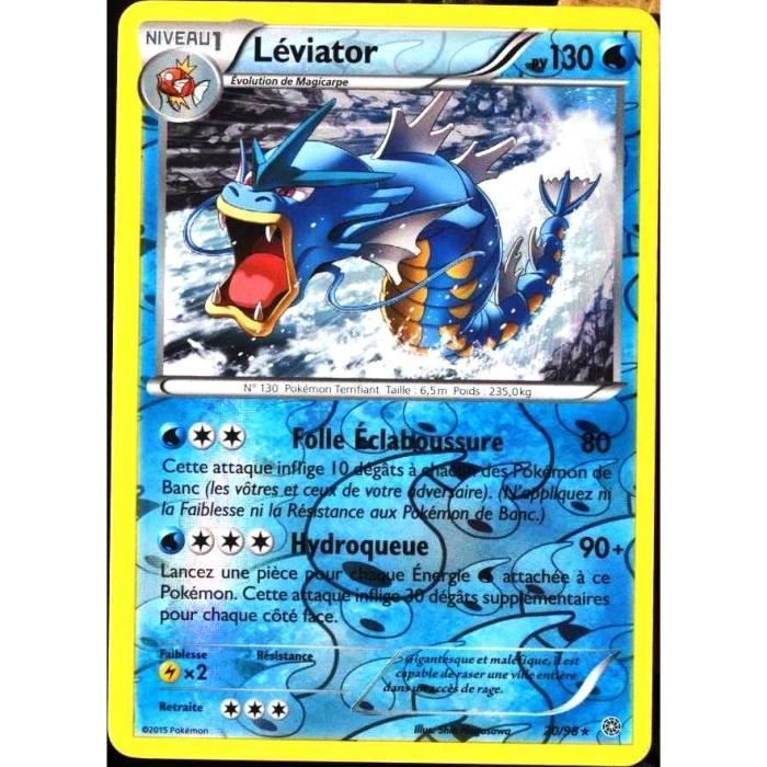 Carte Pokémon 20 98 Léviator 130 PV REVERSE XY f asm