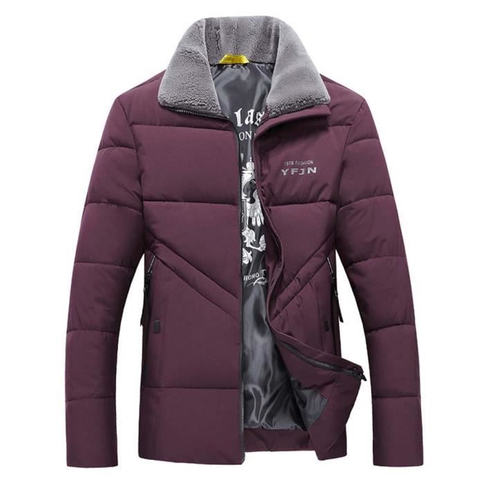 noir Nouvelle vert Rouge Fausse Chaude Homme Hiver Doudoune Elegant Fourrure Collection Veste IRPwq