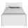 Lit Blanc-Gris 90*190 cm - JEWEL - L 208 x l 98 x