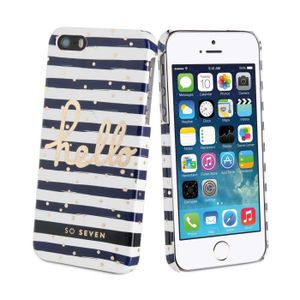 SO SEVEN Bundle BORD DE MER Coque+STYLO+CARNET-Bleu IPHONE 5/5S/SE